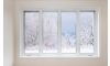 window with snow outside