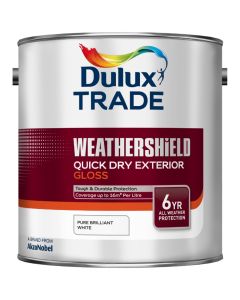 Dulux Trade Weathershield Quick Dry Exterior Gloss Pure Brilliant White