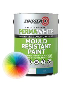 Zinsser Perma White Interior Satin Paint - Tinted Colour | Anti Mould Paint | Anti Damp Paint | Mould Killer Paint