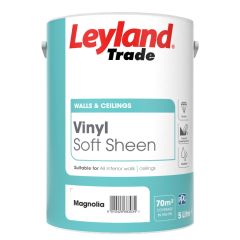 Leyland Trade Vinyl Soft Sheen Magnolia - 5 Litres