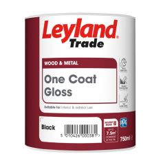 Leyland Trade One Coat Gloss Black - 750ml