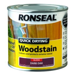 Ronseal Quick Drying Woodstain Dark Oak Gloss
