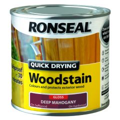 Ronseal Quick Drying Woodstain Deep Mahogany Gloss