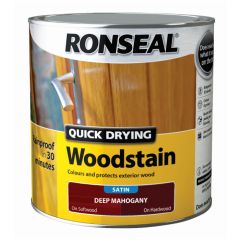 Ronseal Quick Drying Woodstain Deep Mahogany Satin