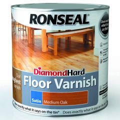 Ronseal Diamond Hard Floor Varnish Medium Oak 2.5 Litre