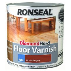 Ronseal Diamond Hard Floor Varnish Rich Mahogany 2.5 Litre