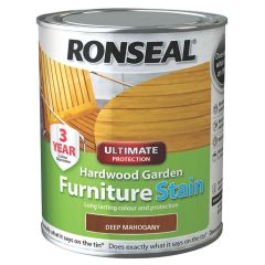 Ronseal Ultimate Protection Hardwood Garden Furniture Stain Deep Mahogany 750ml