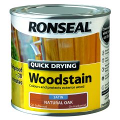 Ronseal Quick Drying Woodstain Natural Oak Satin