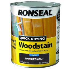 Ronseal Quick Drying Woodstain Smoked Walnut Satin