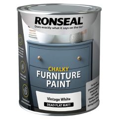 Ronseal Chalky Furniture Paint Vintage White 750ml