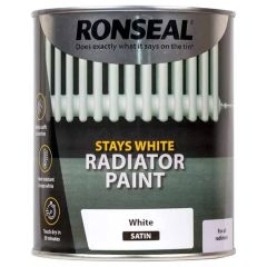 Ronseal Stays White Radiator Paint White Satin