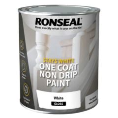 Ronseal Stays White One Coat Paint White Gloss
