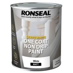 Ronseal Stays White One Coat Paint White Matt