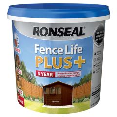 Ronseal Fence Life Plus Dark Oak 5 Litre