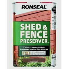 Ronseal Shed and Fence Preserver Dark Brown 5 Litre