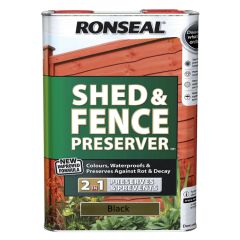 Ronseal Shed and Fence Preserver Black 5 Litre