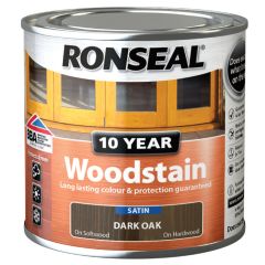 Ronseal 10 Year Woodstain Dark Oak Satin