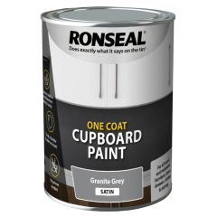Ronseal One Coat Cupboard Paint Granite Grey Satin 750ml