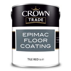 Crown Trade Epimac Floor Coating Tile Red 5 Litre