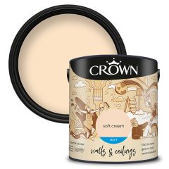 Crown Walls & Ceilings Matt Emulsion - Soft Cream