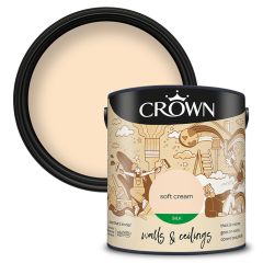 Crown Walls & Ceilings Silk Emulsion - Soft Cream