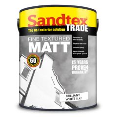 Sandtex Trade Fine Textured Matt Masonry Paint - Brilliant White