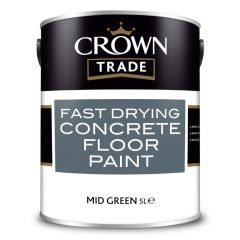 Crown Trade Fast Drying Concrete Floor Paint Mid Green 5 Litre