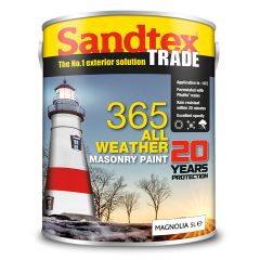 Sandtex Trade 365 All Weather Masonry Paint Magnolia 5 Litre