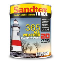 Sandtex Trade 365 All Weather Masonry Paint - White 5 Litre