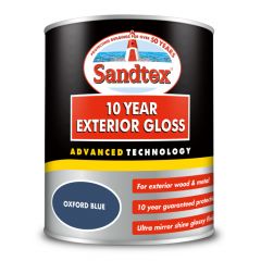 Sandtex 10 Year Exterior Gloss - Oxford Blue 750ml