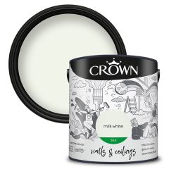 Crown Walls & Ceilings Silk Emulsion - Milk White
