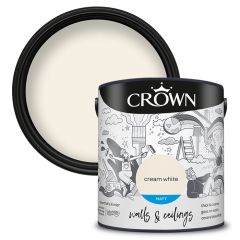 Crown Walls & Ceilings Matt Emulsion - Cream White