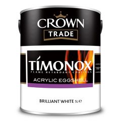 Crown Trade Timonox Acrylic Eggshell Brilliant White 5 Litre