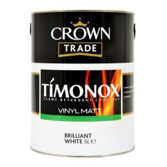 Crown Trade Timonox Vinyl Matt Brilliant White 5 Litre