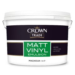 Crown Trade Matt Vinyl Emulsion Magnolia 7.5 Litre