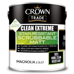 Crown Trade Clean Extreme Stain Resistant Scrubbable Matt Magnolia