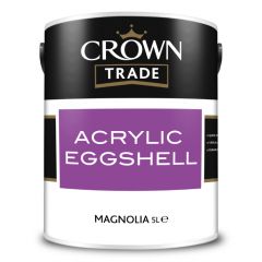 Crown Trade Acrylic Eggshell Magnolia 5 Litre