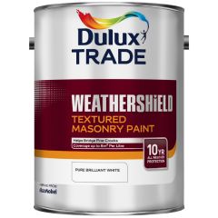 Dulux Trade Textured Masonry Paint Pure Brilliant White 5 Litre