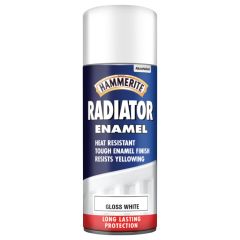 Hammerite Radiator Paint Gloss Aerosol White 400 ml