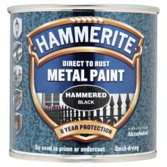 Hammerite Hammered Direct To Rust Metal Paint Black
