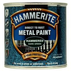 Hammerite Hammered Direct To Rust Metal Paint Dark Green