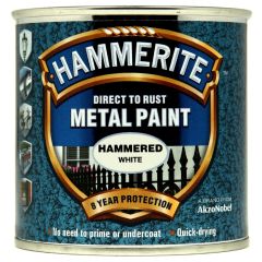 Hammerite Hammered Direct To Rust Metal Paint White
