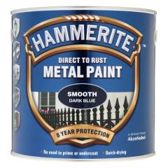 Hammerite Smooth Metal Paint Dark Blue 2.5 Litre