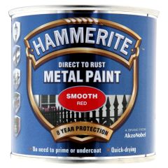 Hammerite Smooth Direct To Rust Metal Paint Red