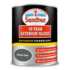 Sandtex 10 Year Exterior Gloss - Smokey Grey 750ml