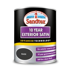 Sandtex 10 Year Exterior Satin - Black