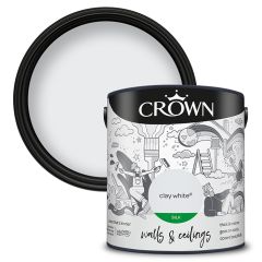 Crown Walls & Ceilings Silk Emulsion - Clay White - 2.5 Litre