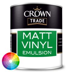 Crown Trade Matt Vinyl Emulsion Crystal Dark Base Tinted Colour