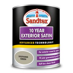 Sandtex 10 Year Exterior Satin - Soothing Green 750ml