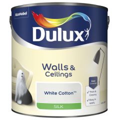 Dulux Silk White Cotton 2.5 Litre